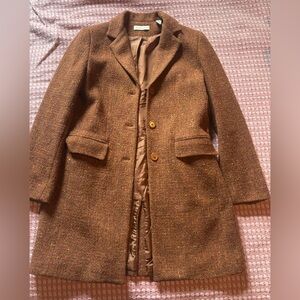 Amanda Smith Rust Tweed Coat- Brown w Multicolored Thread SIZE 8
